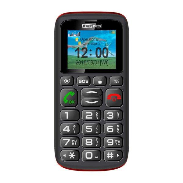 Maxcom MM428BB DualSIM Mobiltelefon, Fekete-Piros
