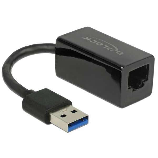Delock 65903 USB-A 3.0 apa - RJ45 anya adapter - Fekete