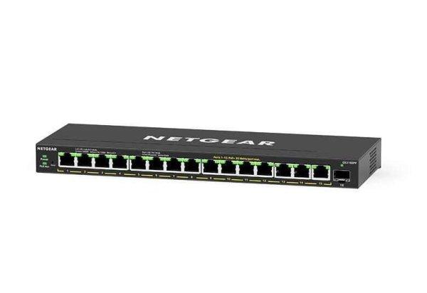 Netgear 16 port PoE+ Gigabit Ethernet + 1 port SFP Switch (GS316EP-100PES)