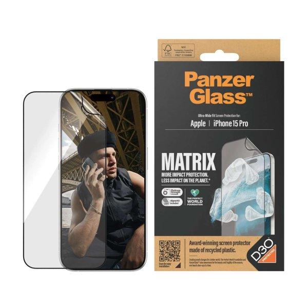 PanzerGlass D3O Matrix iPhone 15 Pro kijelzővédő fólia