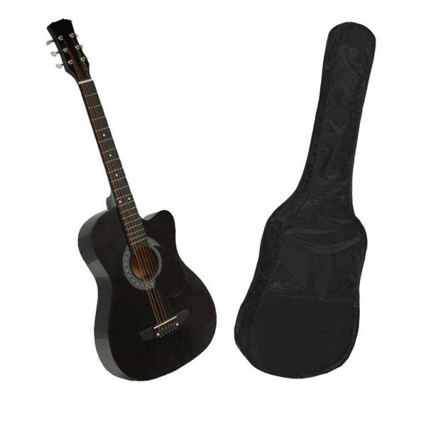 IdeallStore® Classic fa gitár, True Melody, 95 cm, fekete, nejlon borítóval
együtt