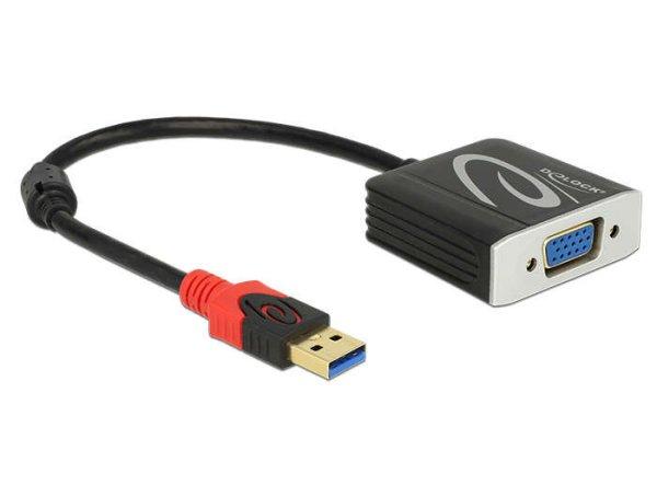 Delock Adapter USB 3.0 A-típusú csatlakozódugóval > VGA
csatlakozóhüvellyel