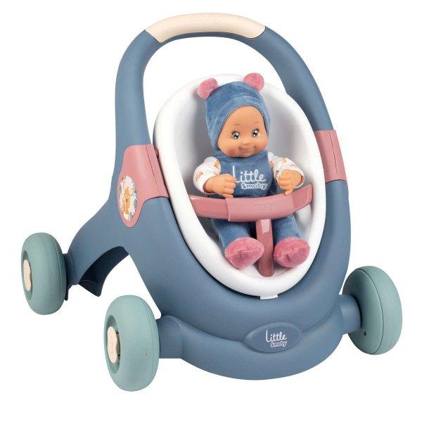 Little Smoby Baby 3 az 1-ben Járássegítő és játék babakocsi babával
#kék