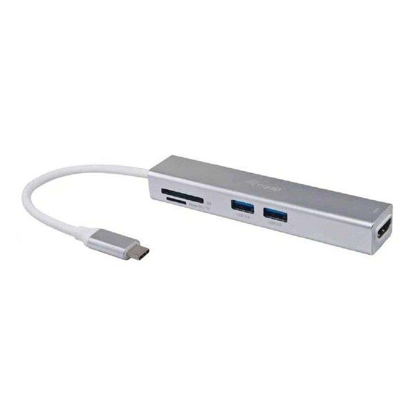 USB elosztó Equip 133480 Szürke