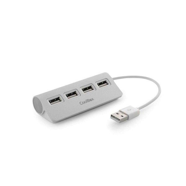 USB elosztó CoolBox COO-HU4ALU2 Ezüst színű