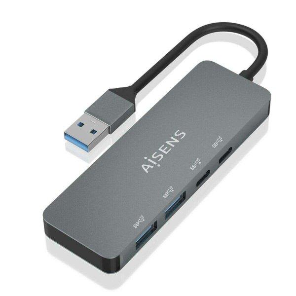 USB elosztó Aisens A106-0696 Szürke