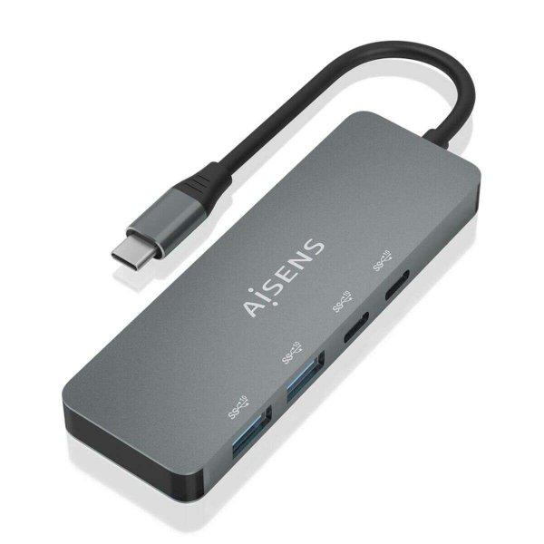 USB elosztó Aisens A109-0694 Szürke