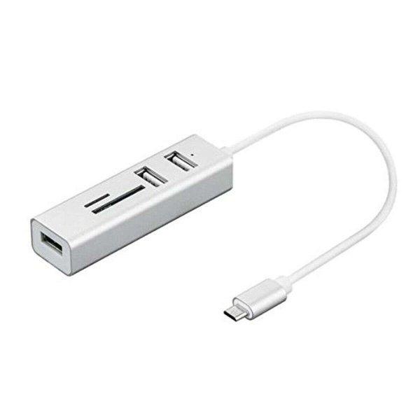 USB elosztó Nilox NX090301141 Fehér Ezüst színű