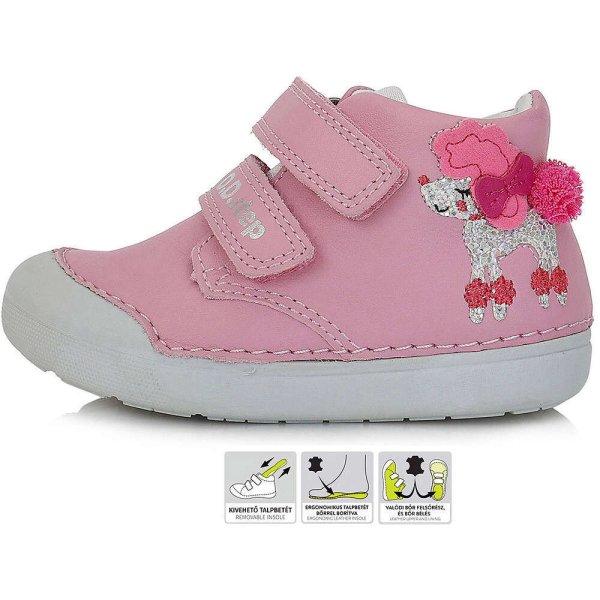 D.D.Step Kutyás rózsaszín baba cipő (Méret 24)