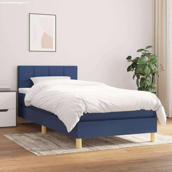 vidaXL kék szövet rugós ágy matraccal 100 x 200 cm