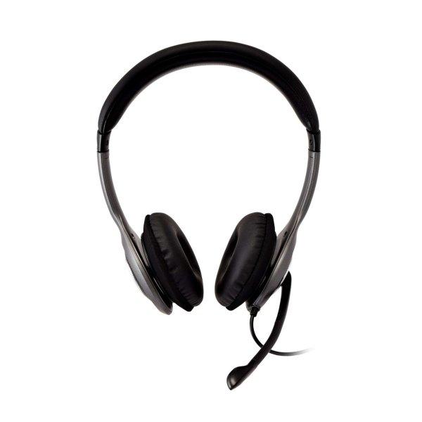 V7 HU521-2EP Deluxe Vezetékes 2.0 Fejhallgató Fekete-szürke