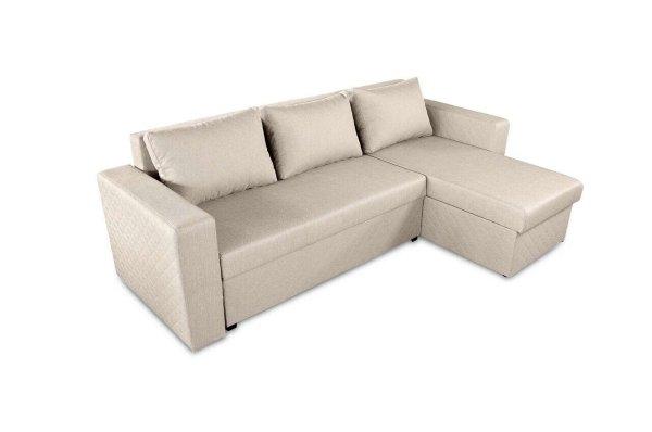 Napoli megfordítható kihúzható kanapé, tárolóládával, bézs 247x148x78
cm