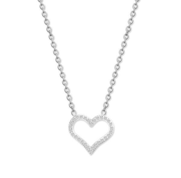 CRYSTalp Romantikus acél nyaklánc kristályokkal Sparkling Heart
30449.E