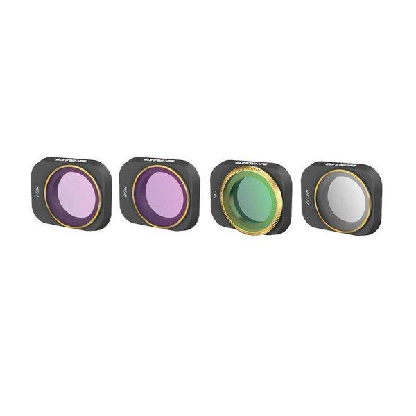 4 féle szűrő lencse Sunnylife (UV+CPL+ND4+ND8) DJI Mini 3 Pro-hoz (MM3-FI418)