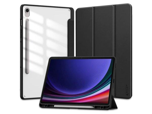 Samsung X510/X516B Galaxy Tab S9 FE 10.9 tablet tok (Smart Case) on/off
funkcióval, Pencil tartóval - Tech-Protect Hybrid - fekete (ECO csomagolás)