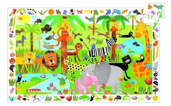 Dzsungel élete, 35 db-os megfigyelő puzzle - Jungle - 35 pcs - Djeco