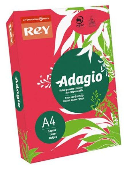 Másolópapír, színes, A4, 80 g, REY "Adagio", intenzív piros