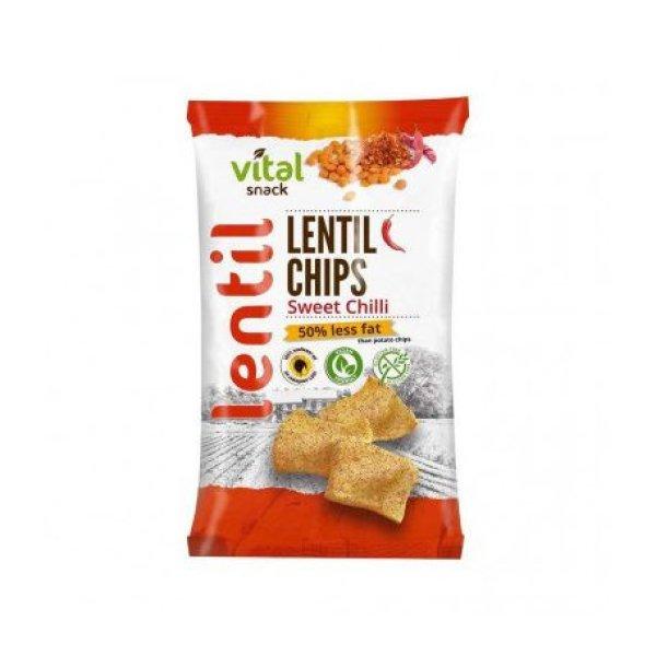 Vital lencse chips édes chili 65 g
