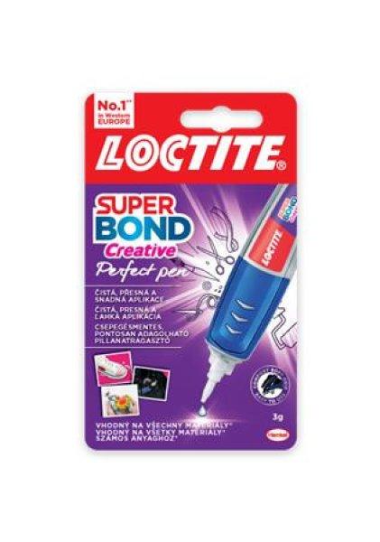 Pillanatragasztó, 3 g, HENKEL "Loctite Super Bond CEATIVE Perfect
Pen"
