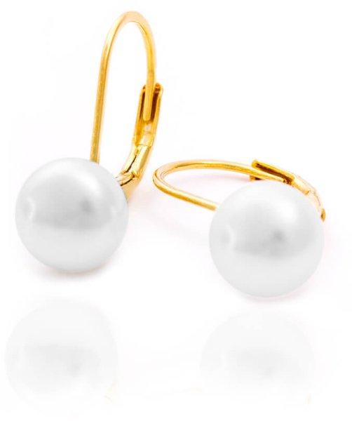 Beneto Aranyozott ezüst fülbevaló valódi
gyöngyökkel AGUC2264P-GOLD