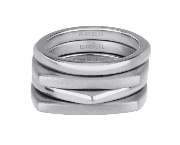 BREIL Modern acél gyűrű szett New Tetra TJ301 56 mm
