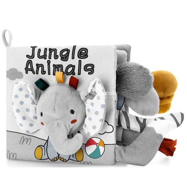 Állatos textil könyv babáknak - elefánt