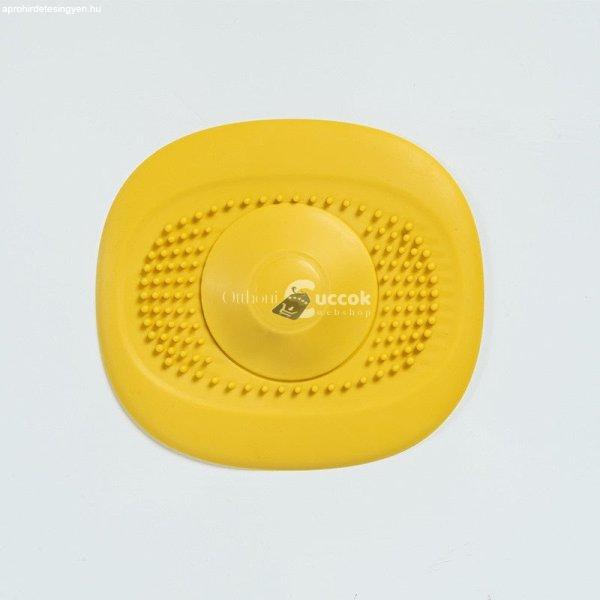 Fürdőszobai hajfelfogó lefolyószűrő - Citromsárga