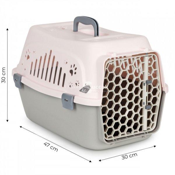 Nagy háziállat szállító ketrec macskák kutyák számára - Pink
