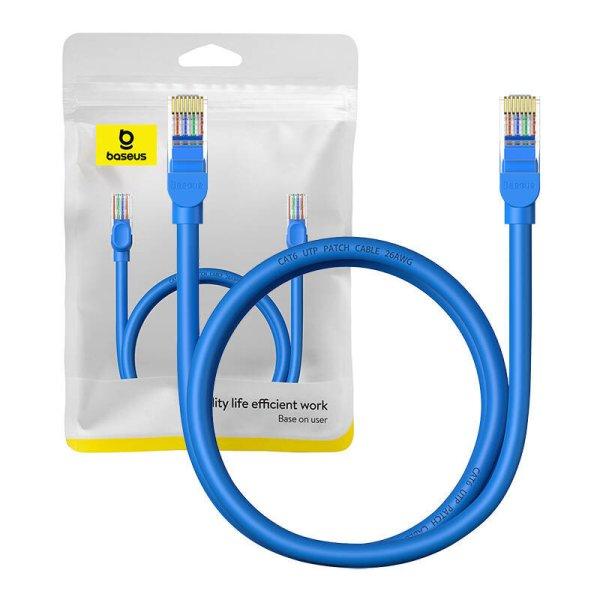 Kerek kábel Baseus Ethernet RJ45, Cat.6, 1 m (kék)
