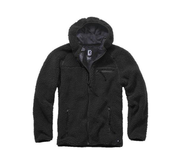 Brandit fleece kapucnis kabát Teddyfleece Worker, fekete