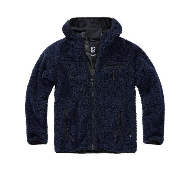 Brandit fleece kapucnis kabát Teddyfleece Worker, tengerészkék