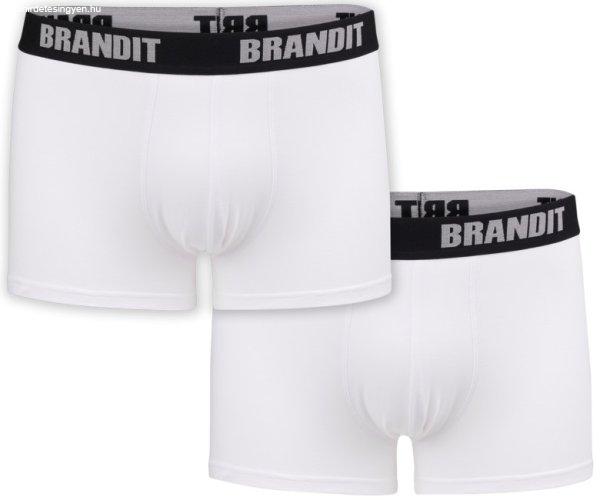 Brandit Boxer rövidnadrág logóval 2db, fehér-fehér