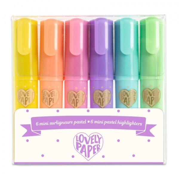 Djeco: Lovely Paper Szövegkiemelő mini toll készlet 6 pasztell színben - 6
mini pastel highlighters