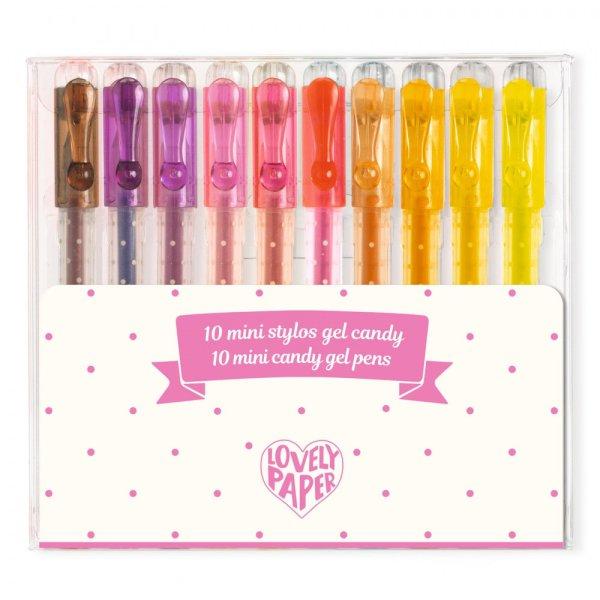 Djeco: Lovely Paper Zselés mini toll készlet - 10 cukorka színben - 10 mini
candy gel pens