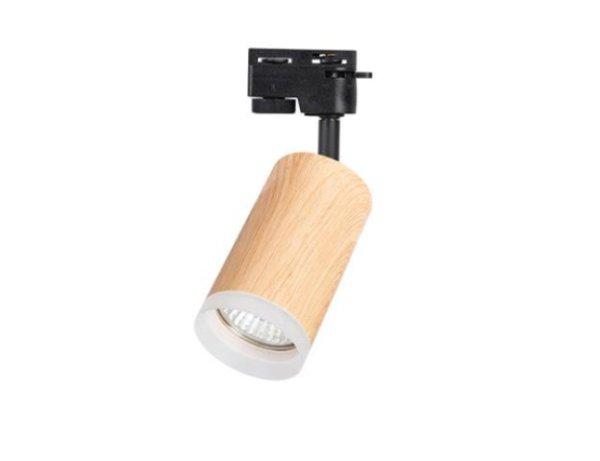 MasterLED Woody fa+matt fekete színű sínre szerelhető lámpa  GU10-es
foglalattal