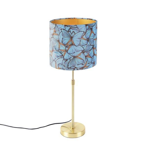 Asztali lámpa arany / sárgaréz bársony árnyalatú pillangókkal 25 cm -
Parte