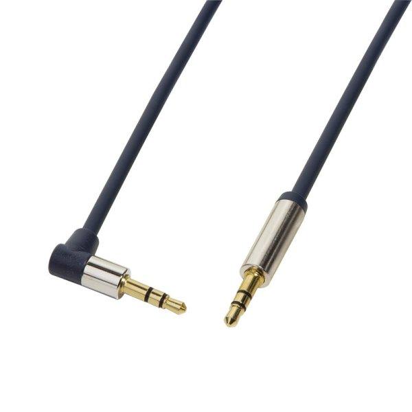 Logilink CA11050 3,5mm Stereo M/M 90° angled Audio Cable 0,5m Blue