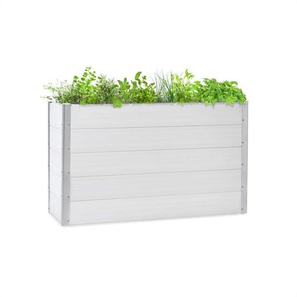 Blumfeldt Nova Grow, kerti ágyás, 150 x 91 x 50 cm, WPC, fa megjelenés,
fehér