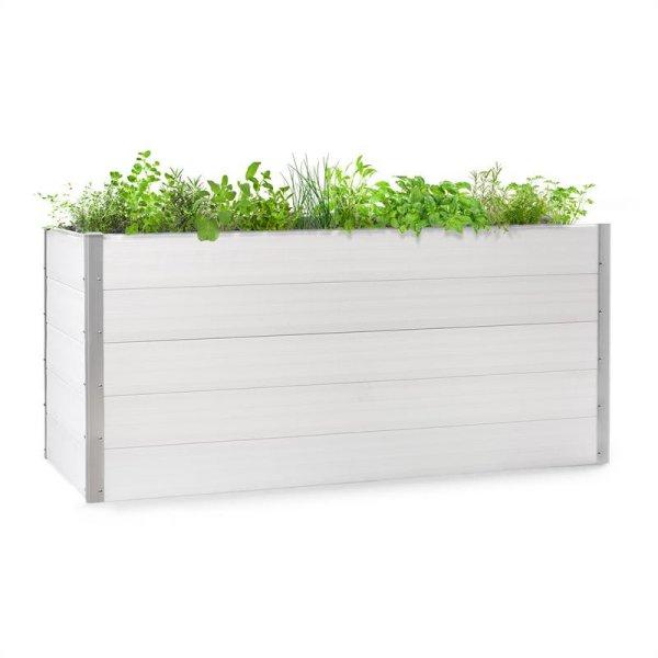 Blumfeldt Nova Grow, kerti ágyás, 195 x 91 x 100 cm, WPC, fa megjelenés,
fehér