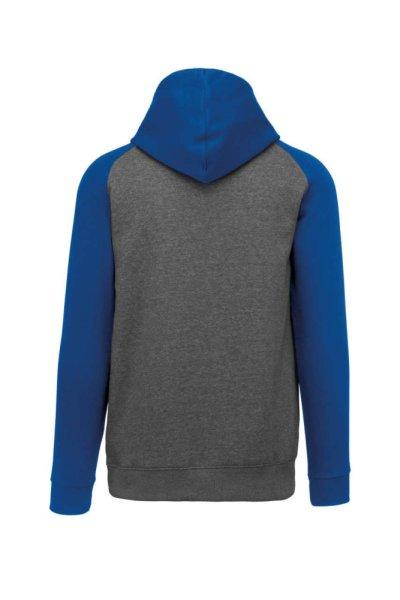 PA370 gyerek kapucnis pulóver, kétszínű raglán ujjú Proact, Grey
Heather/Sporty Royal Blue-8/10
