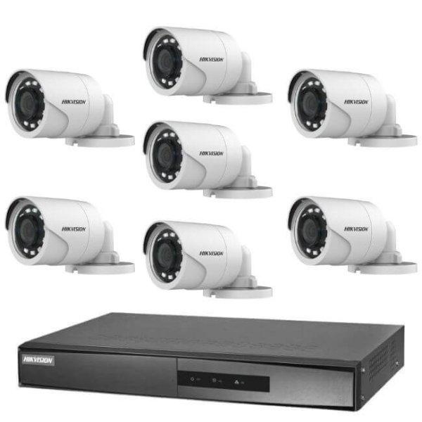 Hikvision TurboHD-TVI 7 kamerás kamerarendszer 2MP