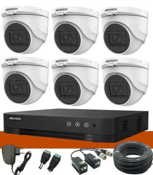 Hikvision TurboHD-TVI 6 dome kamerás kamerarendszer