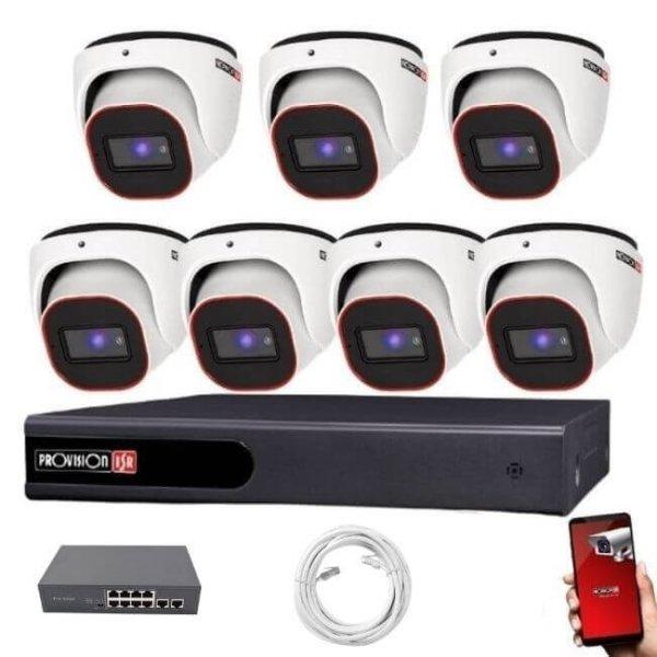 Provision 7 dome biztonsági kamerás IP kamera rendszer 2MP
