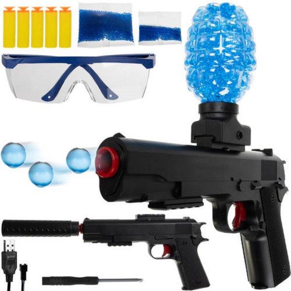 Elektromos automata pisztoly gyerekeknek - gélgolyókkal, nyilakkal,
hangtompítóval és szemüveggel (BB-20449)