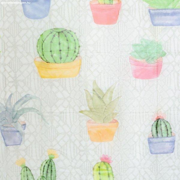 Zuhanyfüggöny (180 x 180 cm) - kaktusz mintás