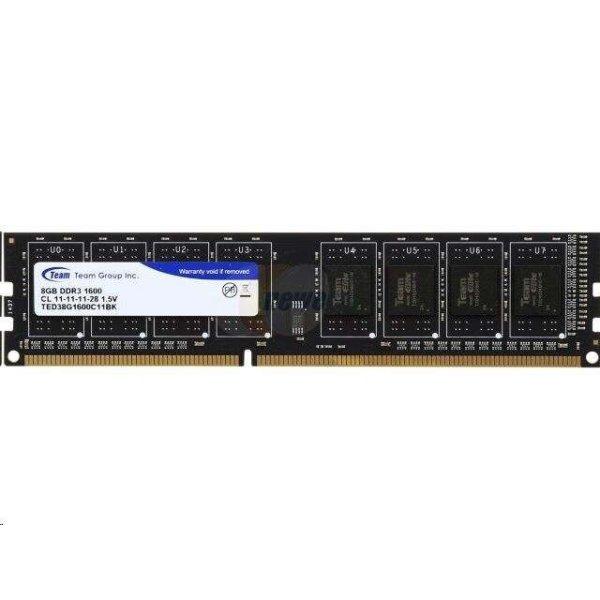 TeamGroup 8GB (1x8) 1600MHz CL11 DDR3 (TED38G1600C1101)