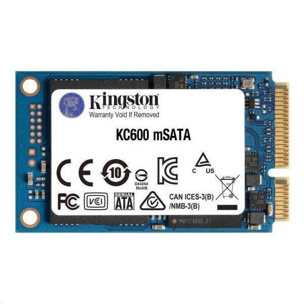 1TB Kingston SSD mSATA KC600 meghajtó (SKC600MS/1024G) (SKC600MS/1024G)