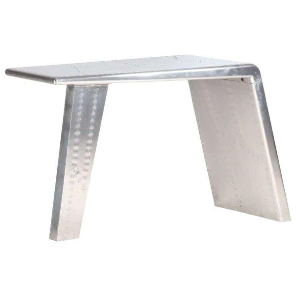 vidaXL ezüstszínű fém repülős asztal 112 x 50 x 76 cm