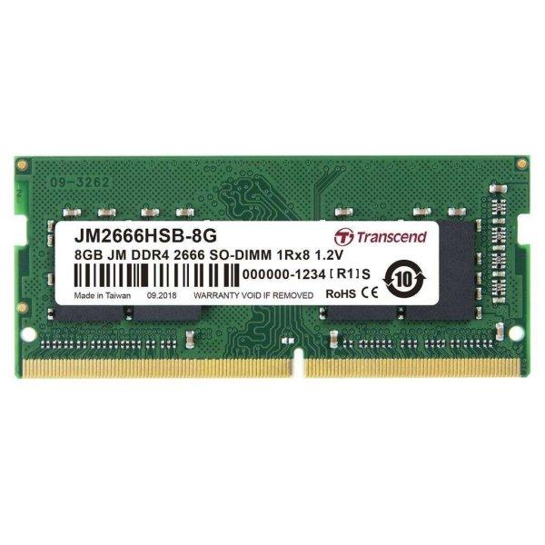8GB 2666MHz DDR4 SO-DIMM Transcend JetRam notebook RAM CL19 (JM2666HSB-8G)
(JM2666HSB-8G)