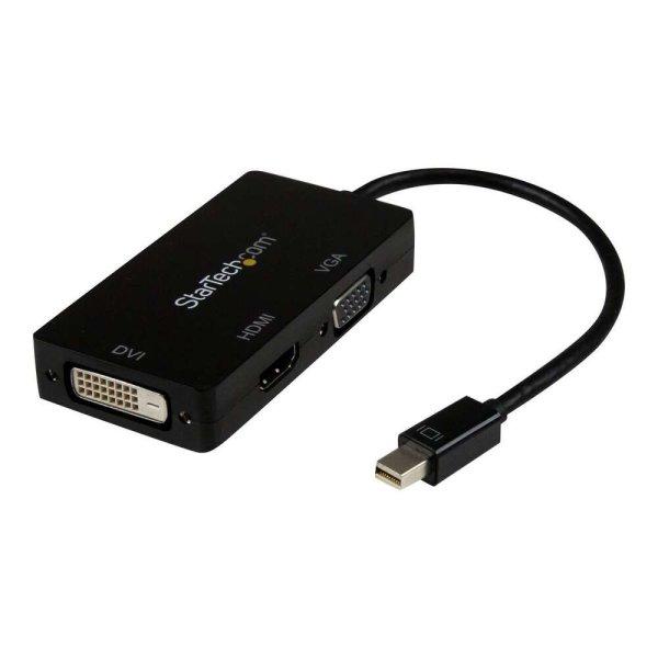 StarTech.com MDP2VGDVHD video átalakító kábel 0,15 M Mini DisplayPort DVI-D
+ VGA (D-Sub) + HDMI Fekete (MDP2VGDVHD)